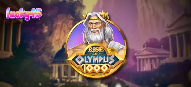 Tampilan visual epik dari permainan slot Rise of Olympus 1000 dengan elemen mitologi Yunani